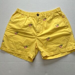 Chubbies Yellow Shorts with Pink Sloths Men’s Size Large